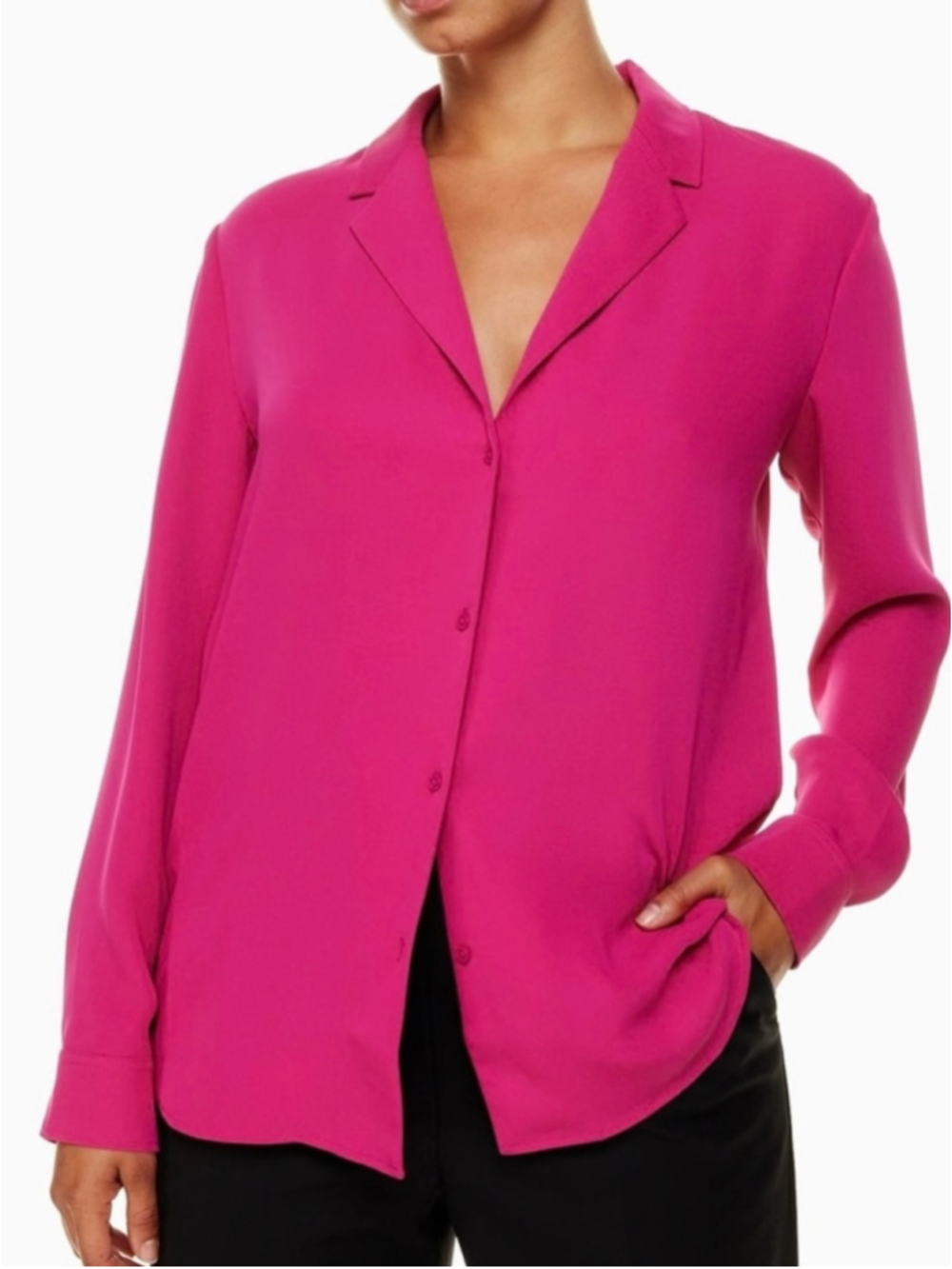 Babaton Monocle Shirt Size XS Granita Pink Aritzia